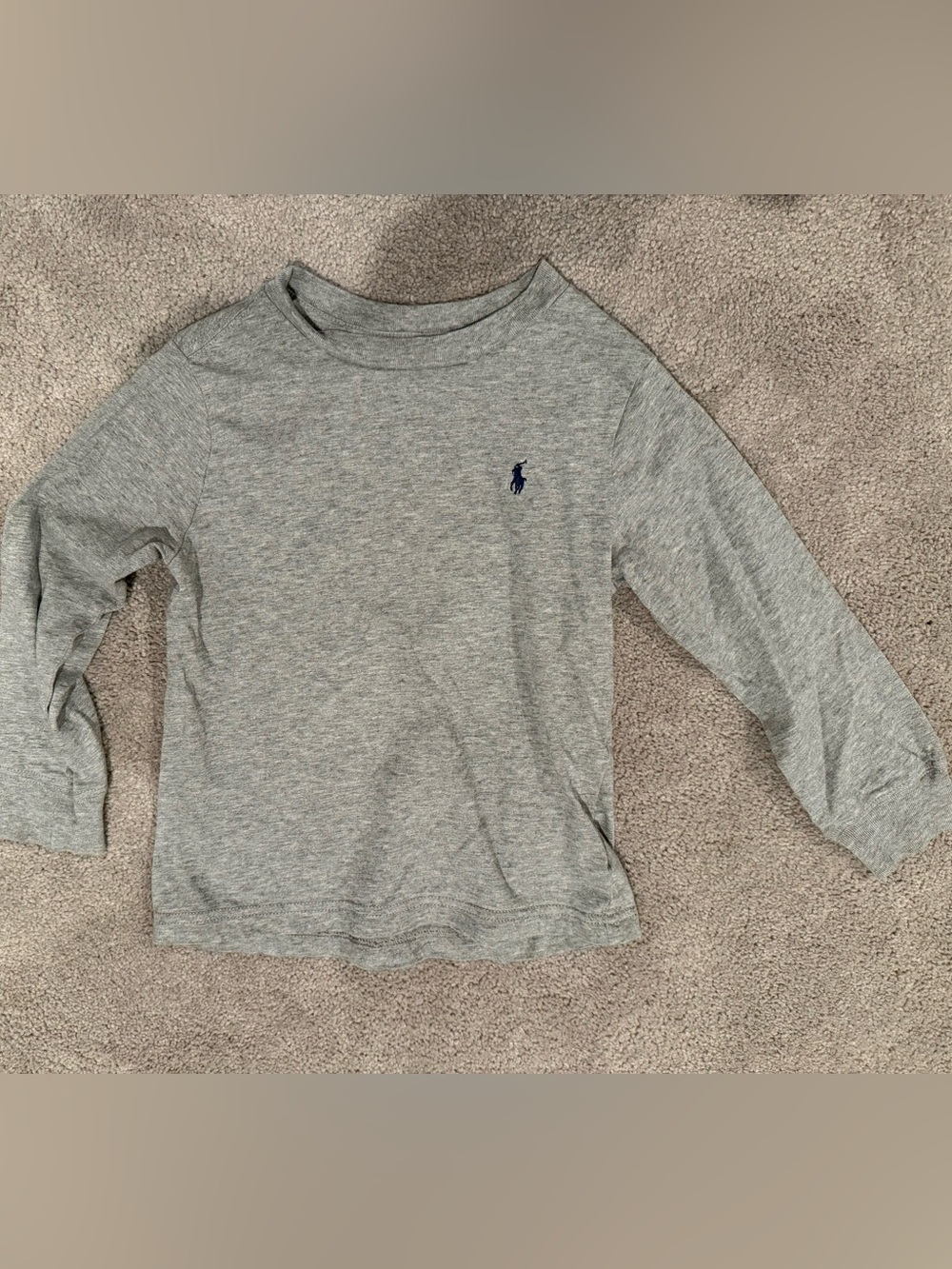 Polo by Ralph Lauren Gray Long-Sleeve Logo Tee for Kids